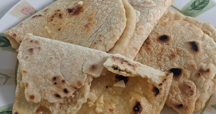 Garlic naan bread